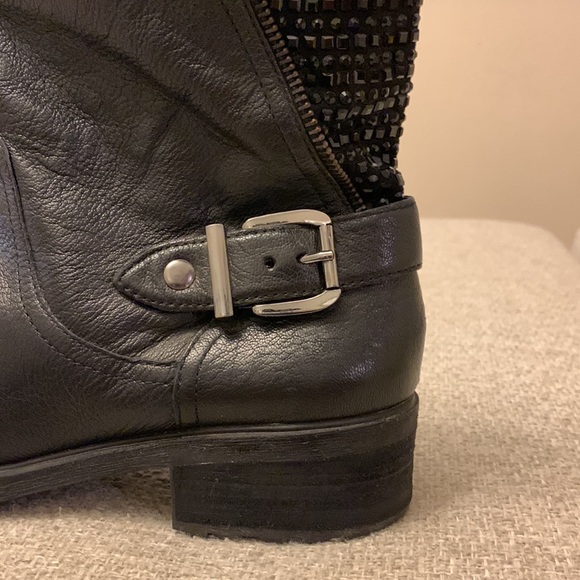 Black sparkle Gianni Bini boots bootie ankle boot size 9 sparkle - Picture 12 of 17